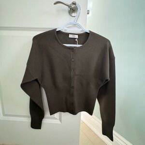 Wilfred ‘Golightly’ Dark Green Button-Up Cardigan